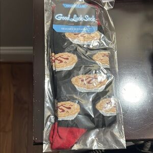 Men's Black and Red Socks